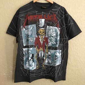 Metallica Pushead Spiderweb Damage Inc AOP T-Shirt XL Brockum
